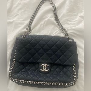 Chanel Jumbo bag with chain detail all around